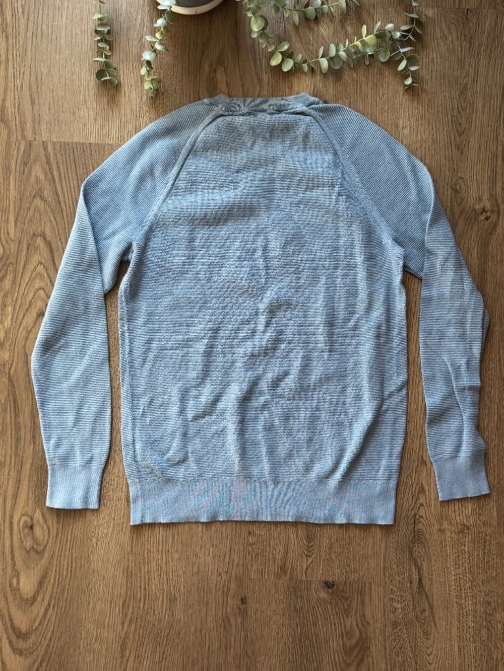 J.Crew Men's Light Blue 100% Cotton Crewneck Sweater Size M